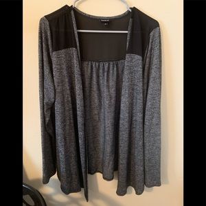 Torrid mesh and grey cardigan